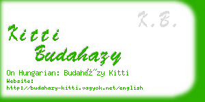 kitti budahazy business card